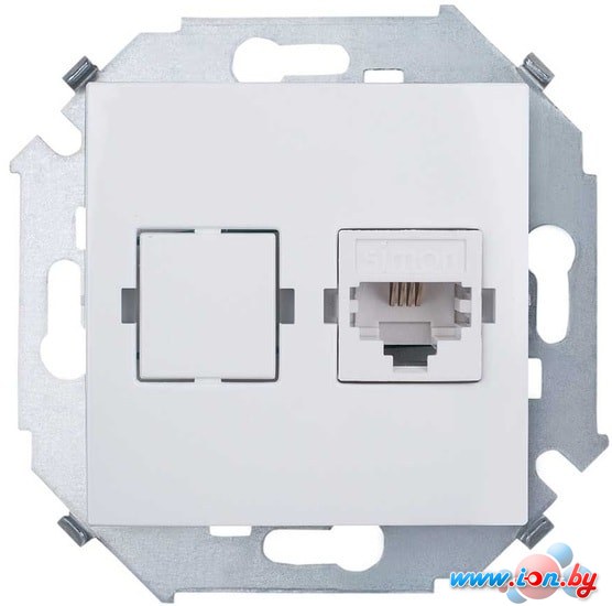 Розетка телефонная Simon 1591480-030 (белый) в Могилёве