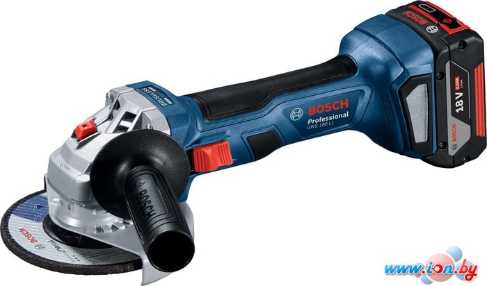 Угловая шлифмашина Bosch GWS 180-LI Professional 06019H90R0 (с 2-мя АКБ, кейс) в Витебске