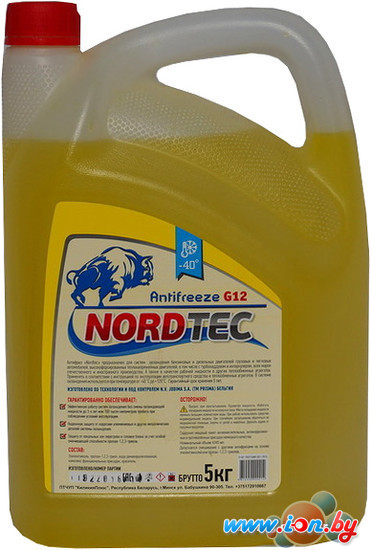 Антифриз NordTec Antifreeze-40 G12 желтый 5кг в Гомеле