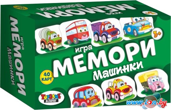 Настольная игра Topgame Мемори Машинки 01539 в Могилёве