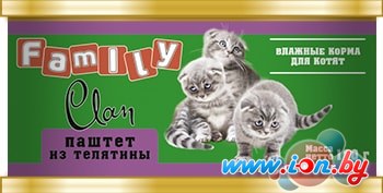 Лакомство для кошек Clan Family Паштет из телятины для котят 0.1 кг в Бресте