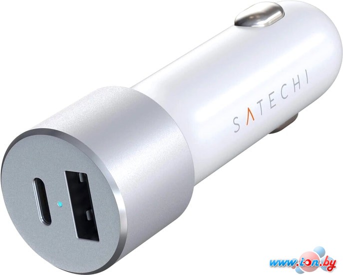 Автомобильное зарядное Satechi 72W Type-C PD Car Charger (серебристый) в Минске