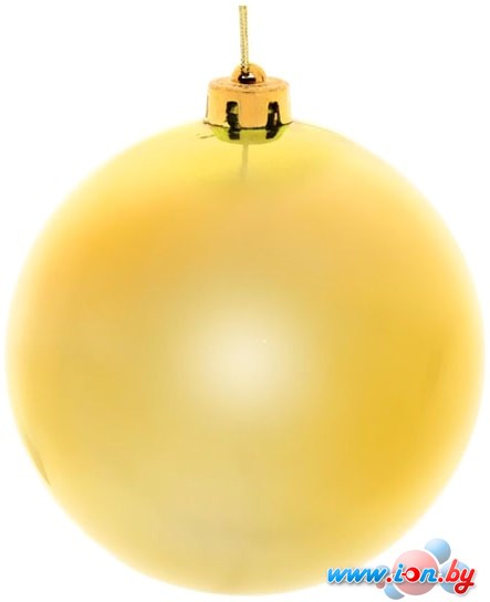 Елочная игрушка Серпантин Глянец шар 15 см (золотистый) 201-0682 в Бресте