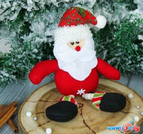 Мягкая игрушка Зимнее волшебство Дед Мороз ножки бусинки, 6*19 см в Бресте