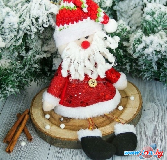 Мягкая игрушка Зимнее волшебство Дед Мороз в кафтане 30 см (красный) в Гомеле