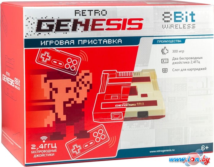 Игровая приставка Retro Genesis 8 Bit Wireless (2 геймпада, 300 игр) в Минске