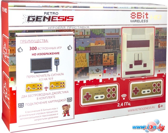 Игровая приставка Retro Genesis 8 Bit Wireless HD (2 геймпада, 300 игр) в Могилёве