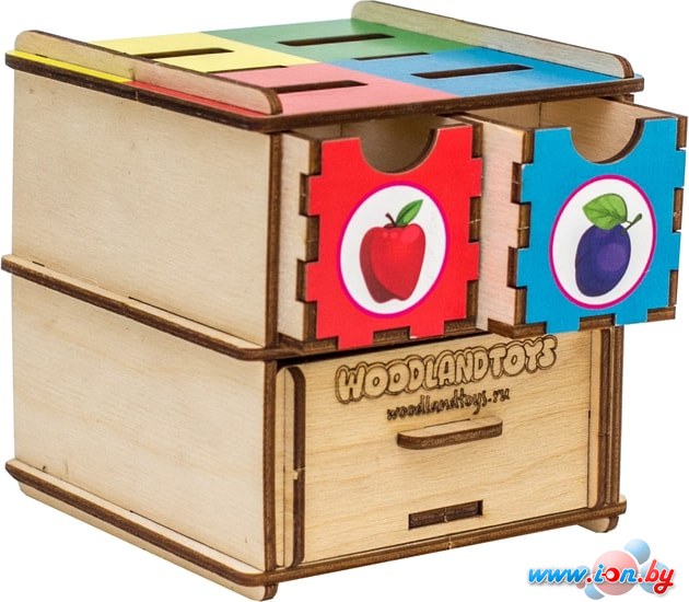 Сортер WoodLand Toys Комодик-куб Фрукты 119105 в Гомеле