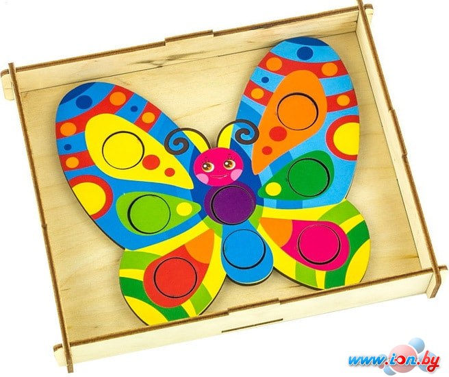 Мозаика/пазл WoodLand Toys Цветок и бабочка 067302 в Бресте
