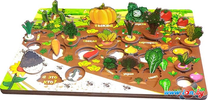 Мозаика/пазл Нескучные игры Овощи на грядке 3D 7907 в Бресте