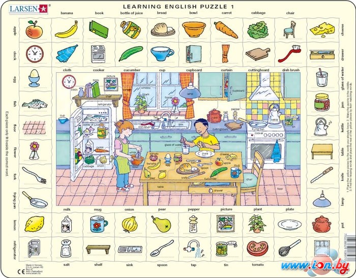Мозаика/пазл Larsen Изучаем английский 1 EN1-GB в Гродно