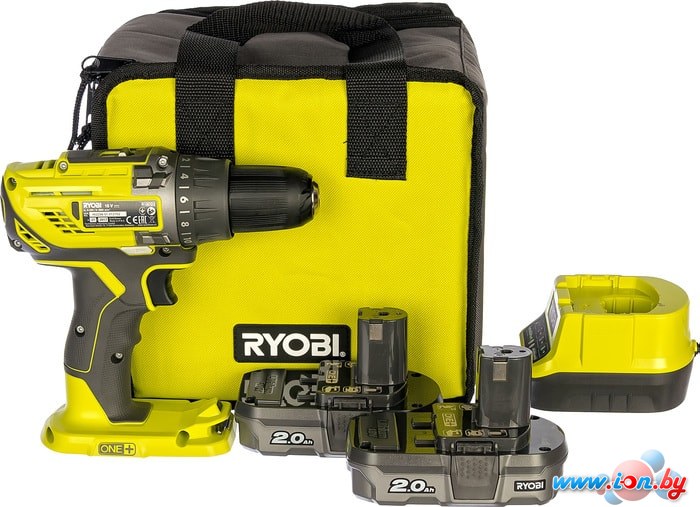 Дрель-шуруповерт Ryobi R18DD3-220S 5133003348 (с 2-мя АКБ 2 Ah, сумка) в Гомеле