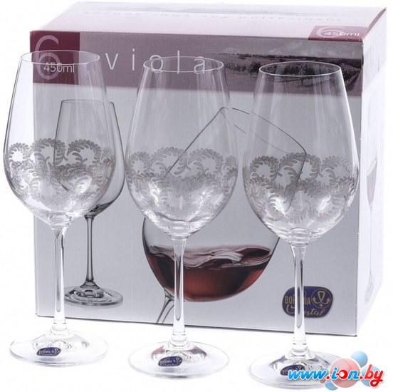 Набор бокалов для вина Bohemia Crystal Viola 40729/Q9044/450 в Гомеле
