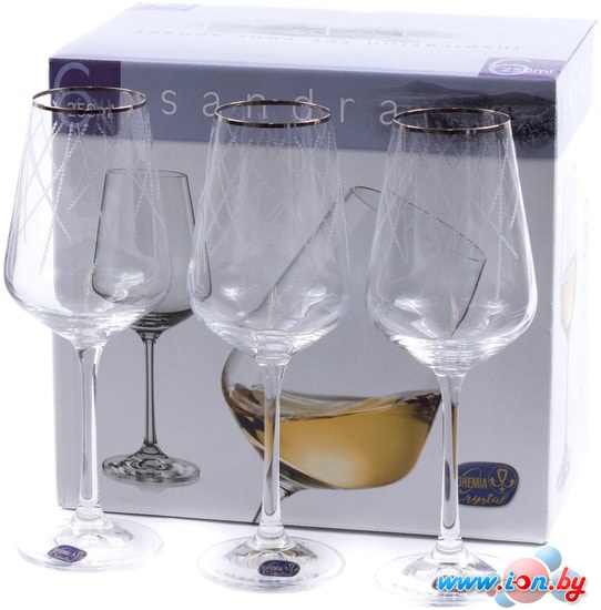 Набор бокалов для вина Bohemia Crystal Sandra 40728/Q9107/250 в Могилёве