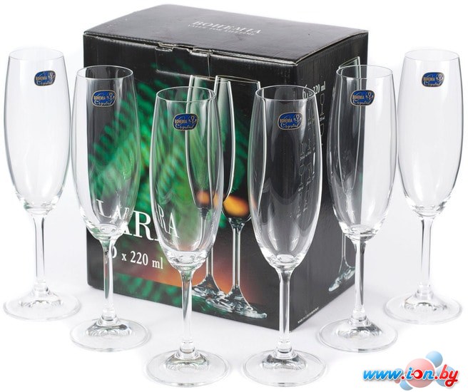 Набор бокалов для шампанского Bohemia Crystal Lara 40415/220 в Гомеле