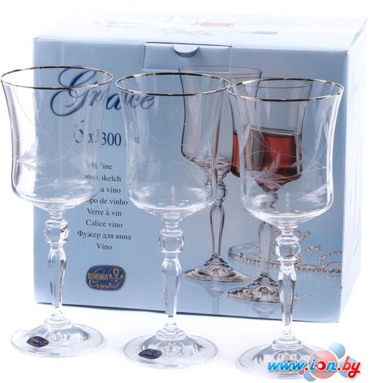 Набор бокалов для вина Bohemia Crystal Grace 40792/Q9165/300 в Гомеле