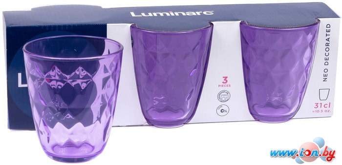 Набор стаканов для воды и напитков Luminarc Neo diamond colorlicious purple P7126 в Витебске
