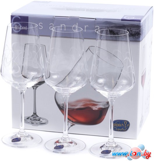 Набор бокалов для вина Bohemia Crystal Sandra 40728/C5995/350 в Гомеле