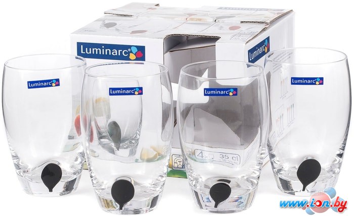 Набор стаканов для воды и напитков Luminarc Drip black E5233 в Гомеле