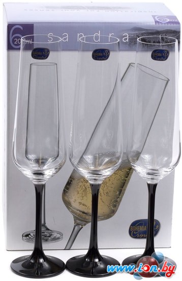 Набор бокалов для шампанского Bohemia Crystal Sandra 40728/D4656/200 в Бресте