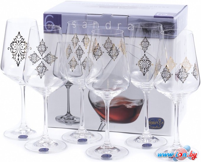 Набор бокалов для вина Bohemia Crystal Sandra 40728/S1387/350 в Бресте