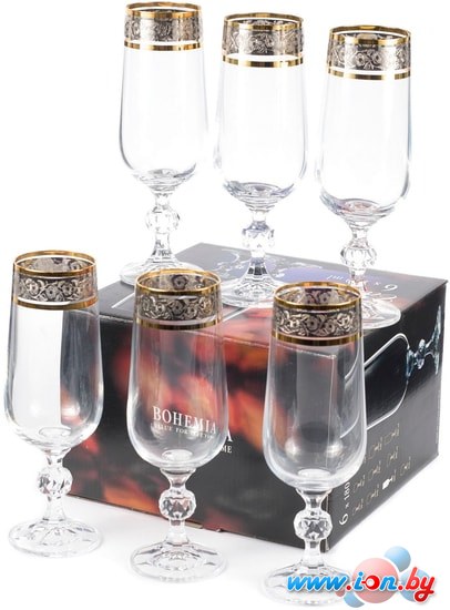 Набор бокалов для шампанского Bohemia Crystal Claudia 40149/43249/180 в Бресте