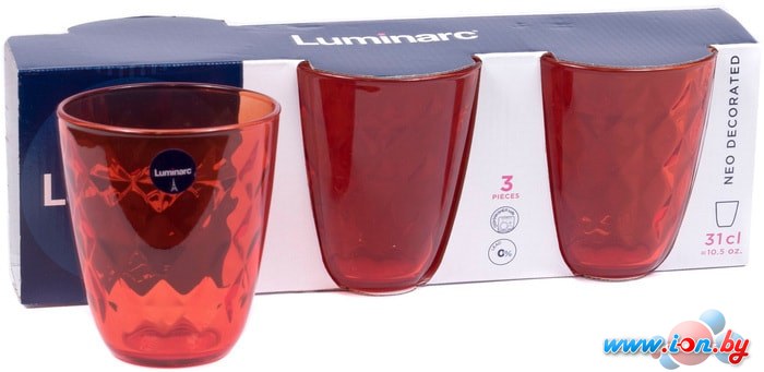Набор стаканов для воды и напитков Luminarc Neo diamond colorlicious red P7128 в Бресте