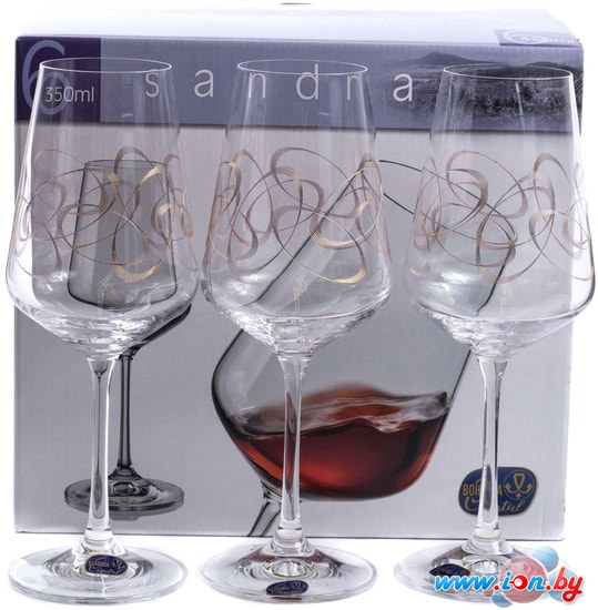 Набор бокалов для вина Bohemia Crystal Sandra 40728/Q9203/350 в Бресте