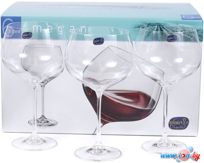 Набор бокалов для вина Bohemia Crystal Megan 40856/700 в Гомеле