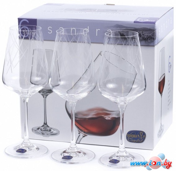 Набор бокалов для вина Bohemia Crystal Sandra 40728/C5987/350 в Гомеле