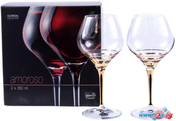 Набор бокалов для вина Bohemia Crystal Amoroso 40651/M8431/350-2 в Гомеле