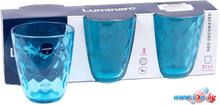 Набор стаканов для воды и напитков Luminarc Neo diamond colorlicious blue P7130 в Гомеле