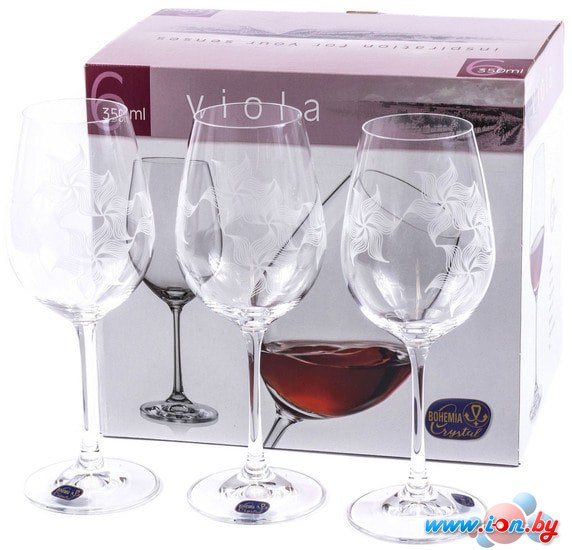 Набор бокалов для вина Bohemia Crystal Viola 40729/K0562/350 в Могилёве