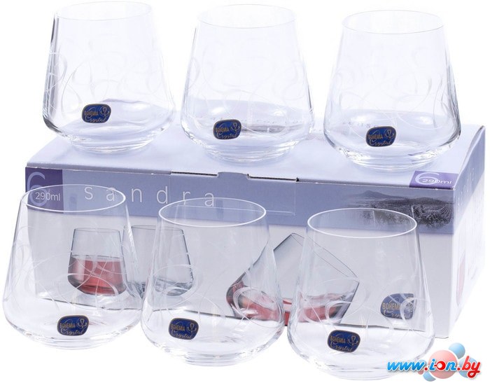 Набор стаканов для воды и напитков Bohemia Crystal Sandra 23013/C5995/290 в Гомеле