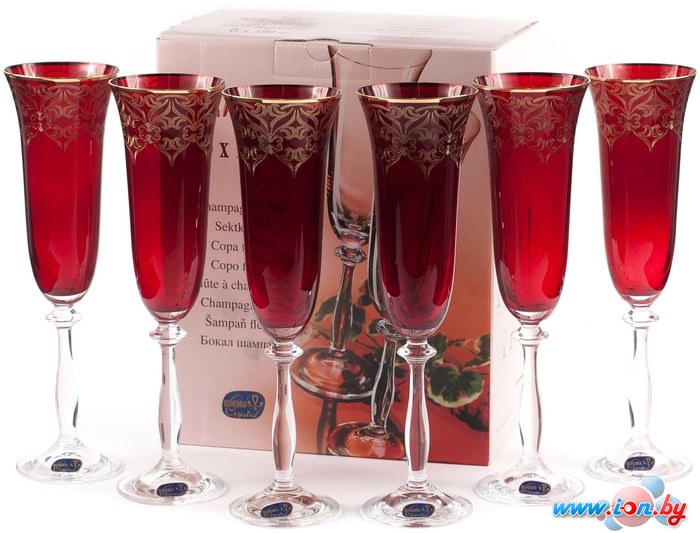 Набор бокалов для шампанского Bohemia Crystal Angela 40600/437577/190 в Витебске