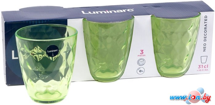 Набор стаканов для воды и напитков Luminarc Neo diamond colorlicious green P7129 в Гомеле