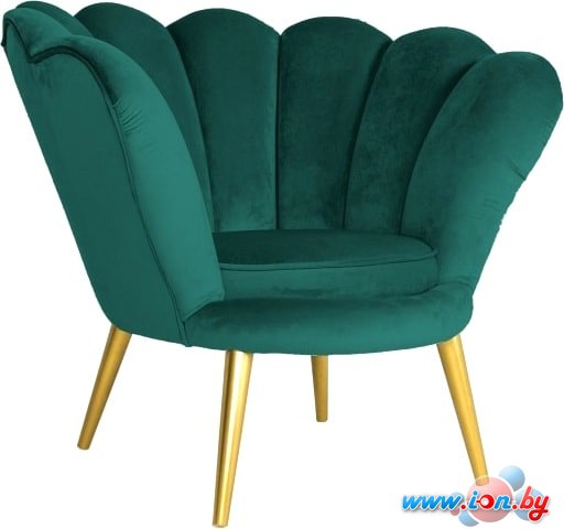 Интерьерное кресло Signal Magnolia Velvet Bluvel 78 (зеленый/золотистый) в Бресте