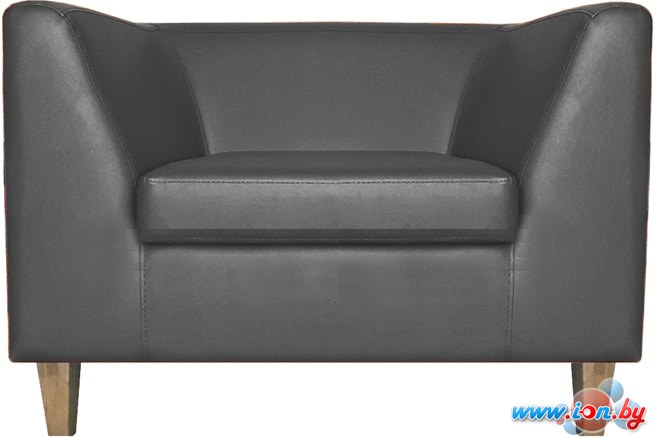 Интерьерное кресло Brioli Дедрик М (экокожа, L21 серый/светлые ножки) в Бресте