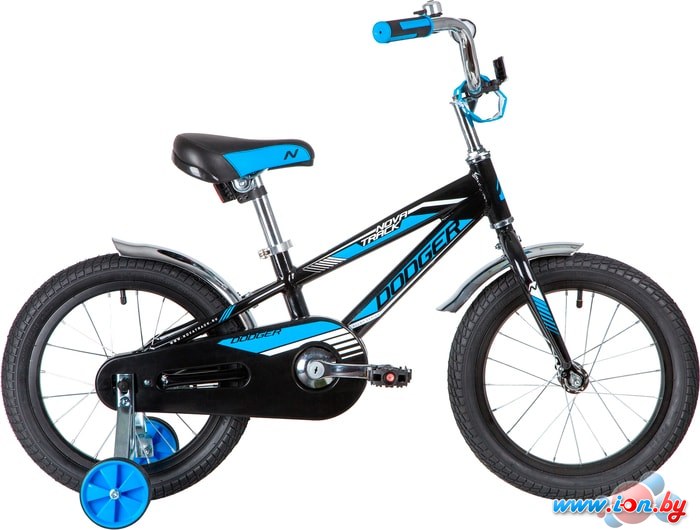 Детский велосипед Novatrack Dodger 16 2020 165ADODGER.BK20 (черный/голубой) в Бресте