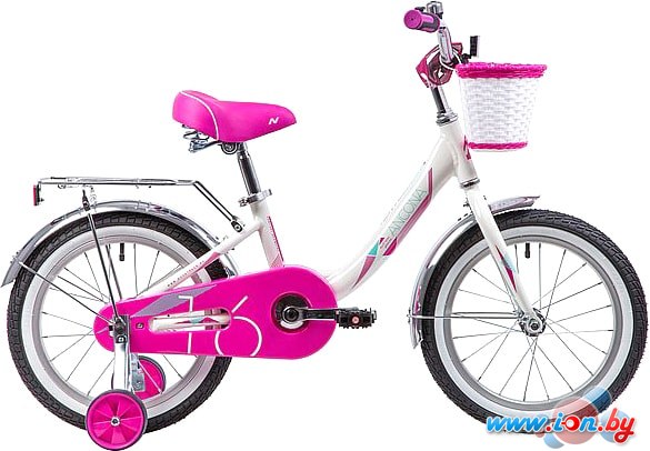 Детский велосипед Novatrack Ancona 16 (белый/розовый, 2019) в Гомеле
