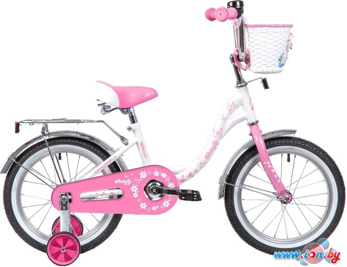Детский велосипед Novatrack Butterfly 16 2020 167BUTTERFLY.WPN20 (белый/розовый) в Бресте