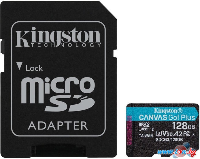 Карта памяти Kingston Canvas Go! Plus microSDXC 128GB (с адаптером) в Витебске