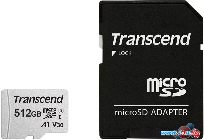 Карта памяти Transcend microSDXC 300S 512GB (с адаптером) в Минске