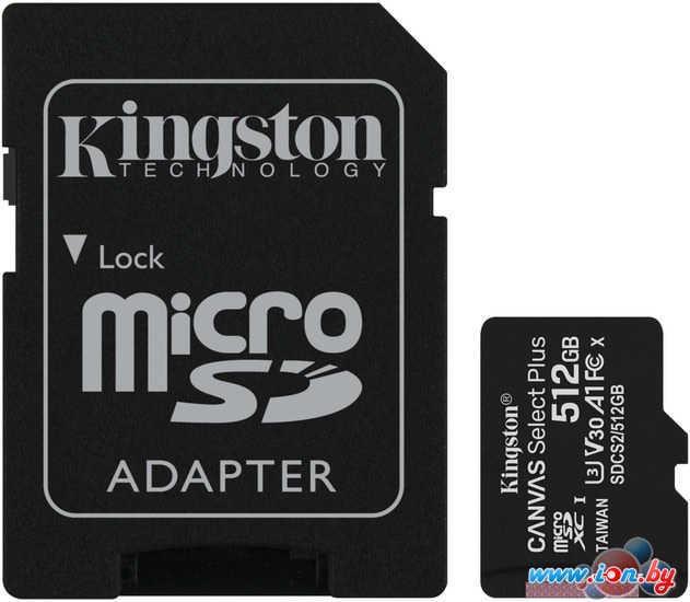 Карта памяти Kingston Canvas Select Plus microSDXC 512GB (с адаптером) в Могилёве