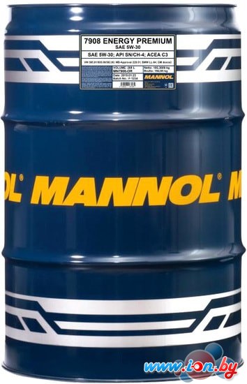 Моторное масло Mannol Energy Premium 5W-30 208л в Бресте