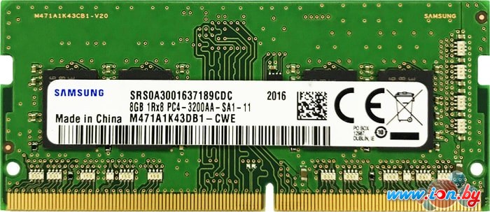 Оперативная память Samsung 8GB DDR4 SODIMM PC4-25600 M471A1K43DB1-CWE в Могилёве