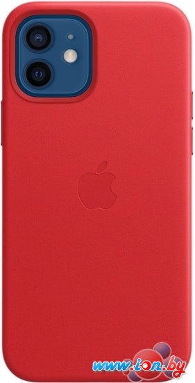 Чехол Apple MagSafe Leather Case для iPhone 12/12 Pro (алый) в Гомеле