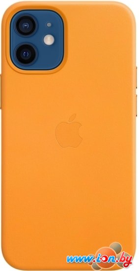 Чехол Apple MagSafe Leather Case для iPhone 12 mini (золотой апельсин) в Витебске