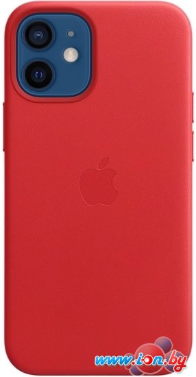 Чехол Apple MagSafe Leather Case для iPhone 12 mini (алый) в Бресте