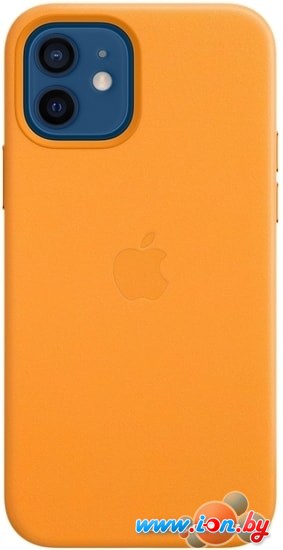 Чехол Apple MagSafe Leather Case для iPhone 12/12 Pro (золотой апельсин) в Витебске